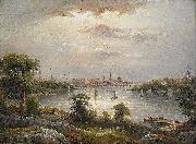 Ernfried Wahlqvist Stockholm from Stora Essingen oil on canvas